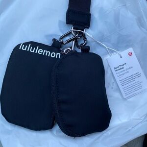 Black Lululemon Dual pouch wristlet